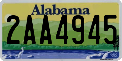 AL license plate 2AA4945