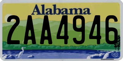 AL license plate 2AA4946