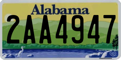 AL license plate 2AA4947