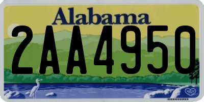 AL license plate 2AA4950