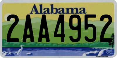 AL license plate 2AA4952