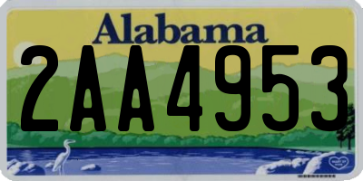 AL license plate 2AA4953