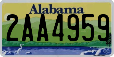 AL license plate 2AA4959