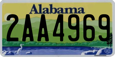 AL license plate 2AA4969