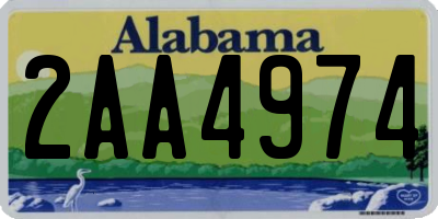 AL license plate 2AA4974
