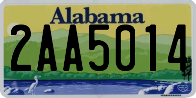 AL license plate 2AA5014