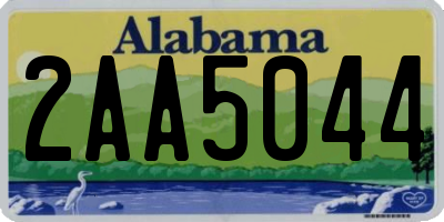 AL license plate 2AA5044