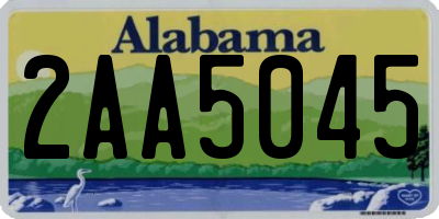 AL license plate 2AA5045