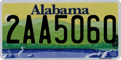 AL license plate 2AA5060