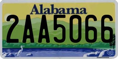 AL license plate 2AA5066