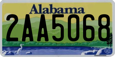 AL license plate 2AA5068
