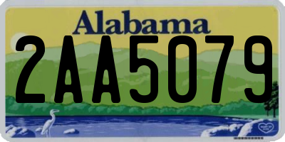 AL license plate 2AA5079
