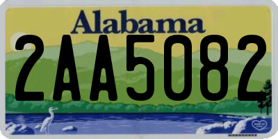 AL license plate 2AA5082