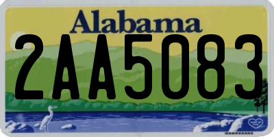 AL license plate 2AA5083