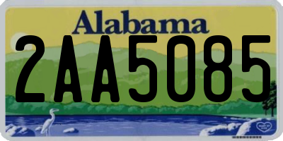AL license plate 2AA5085