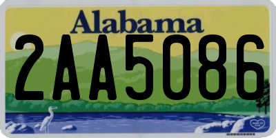AL license plate 2AA5086