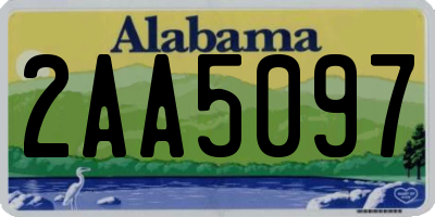 AL license plate 2AA5097