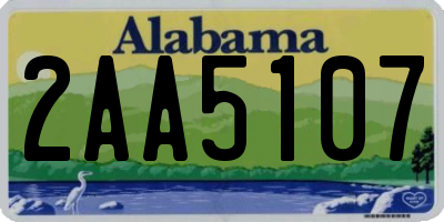 AL license plate 2AA5107