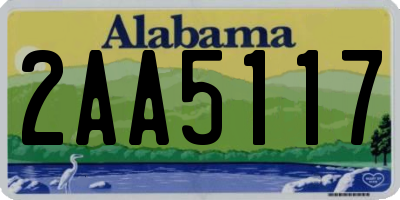 AL license plate 2AA5117