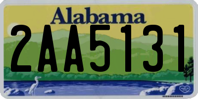 AL license plate 2AA5131