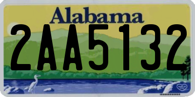 AL license plate 2AA5132