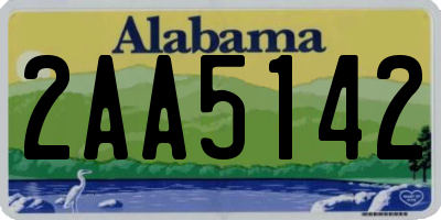 AL license plate 2AA5142