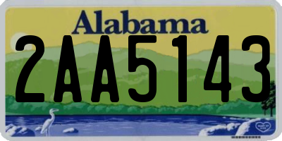 AL license plate 2AA5143