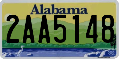 AL license plate 2AA5148