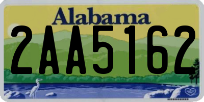 AL license plate 2AA5162