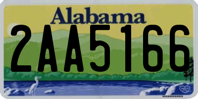 AL license plate 2AA5166