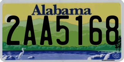 AL license plate 2AA5168