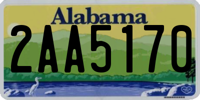 AL license plate 2AA5170