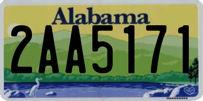 AL license plate 2AA5171