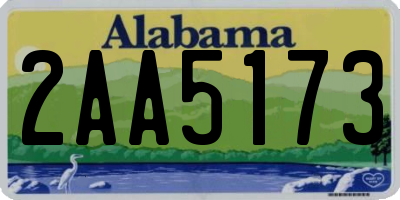 AL license plate 2AA5173