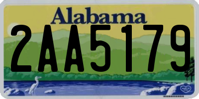 AL license plate 2AA5179