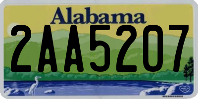 AL license plate 2AA5207