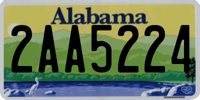 AL license plate 2AA5224