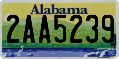 AL license plate 2AA5239