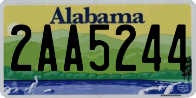 AL license plate 2AA5244