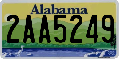 AL license plate 2AA5249