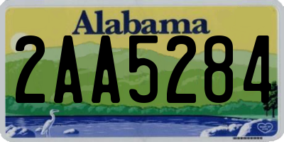 AL license plate 2AA5284