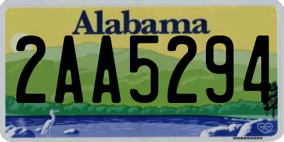 AL license plate 2AA5294