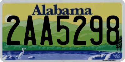 AL license plate 2AA5298
