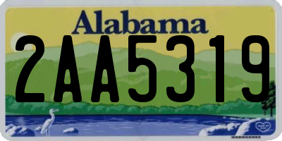 AL license plate 2AA5319