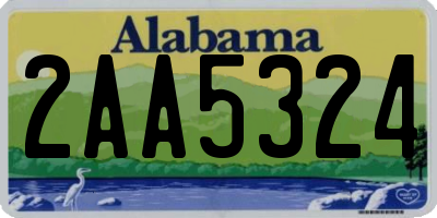 AL license plate 2AA5324