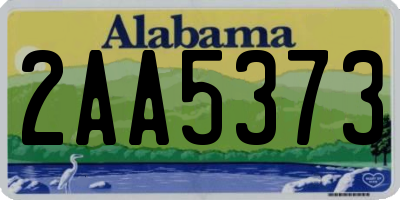 AL license plate 2AA5373