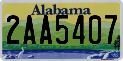 AL license plate 2AA5407