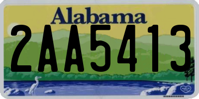 AL license plate 2AA5413