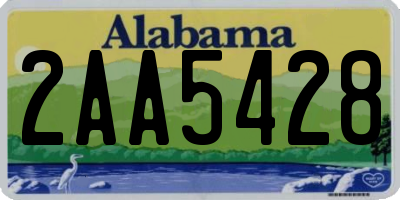 AL license plate 2AA5428