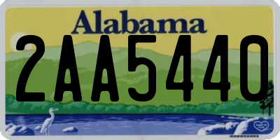 AL license plate 2AA5440